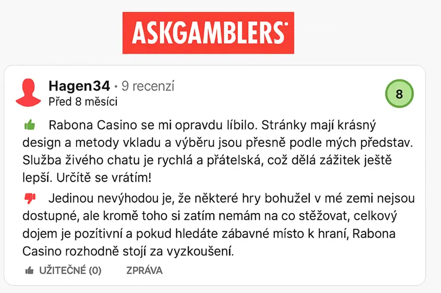 casino online recenze odpovědi