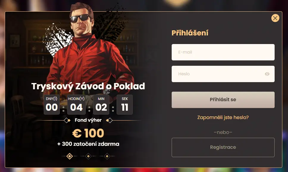 National Casino o přihlašovací formulář
