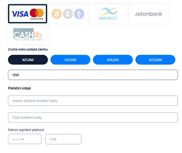 Visa Casino Vklad